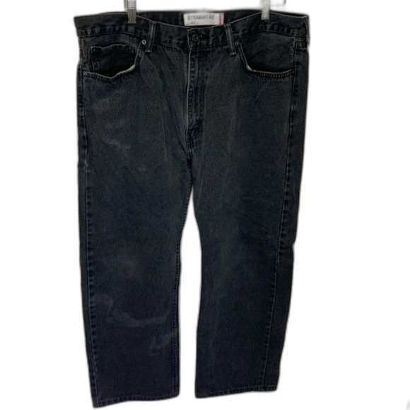 Levi’s 505 Faded Charcoal Black Straight Leg Jeans Size 38 X 27 - Picture 3 of 12